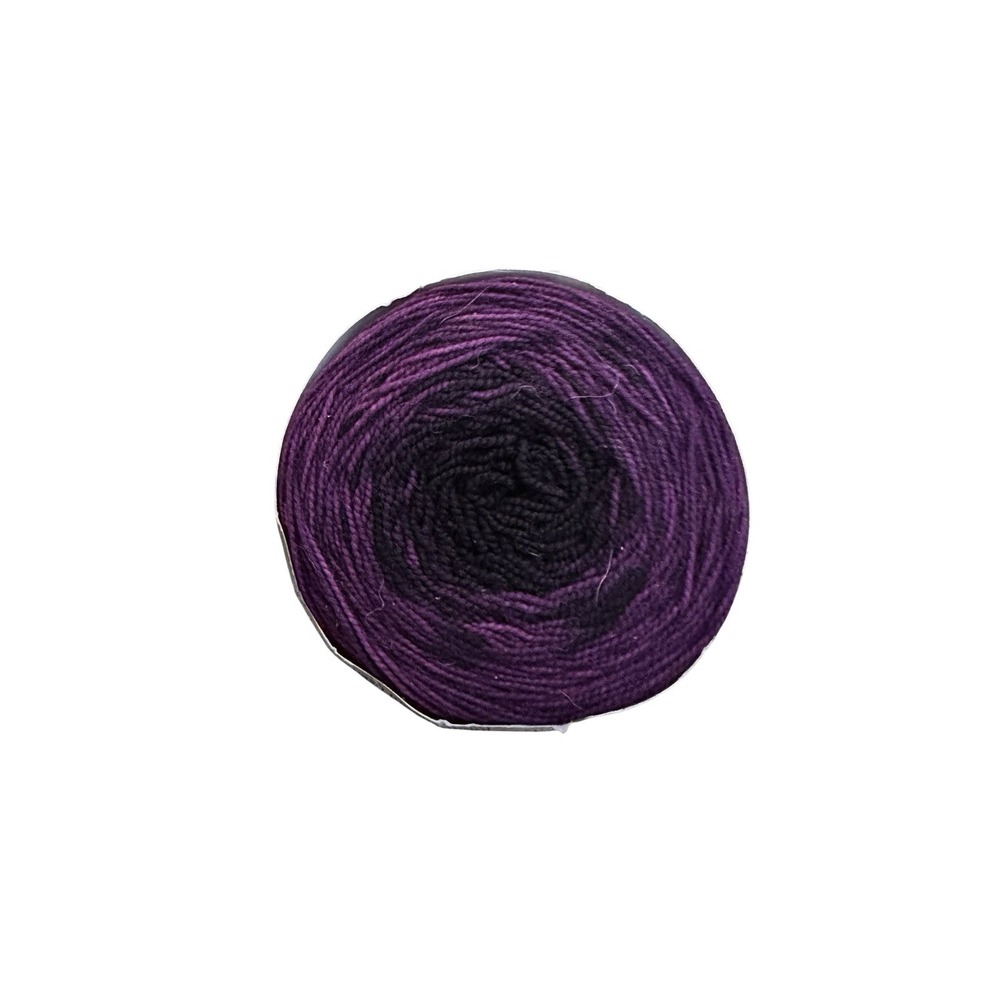 Fibro Fiber Nightfall Superwash Merino Wool Yarn Deep Purple Hand Dyed 490 Yards